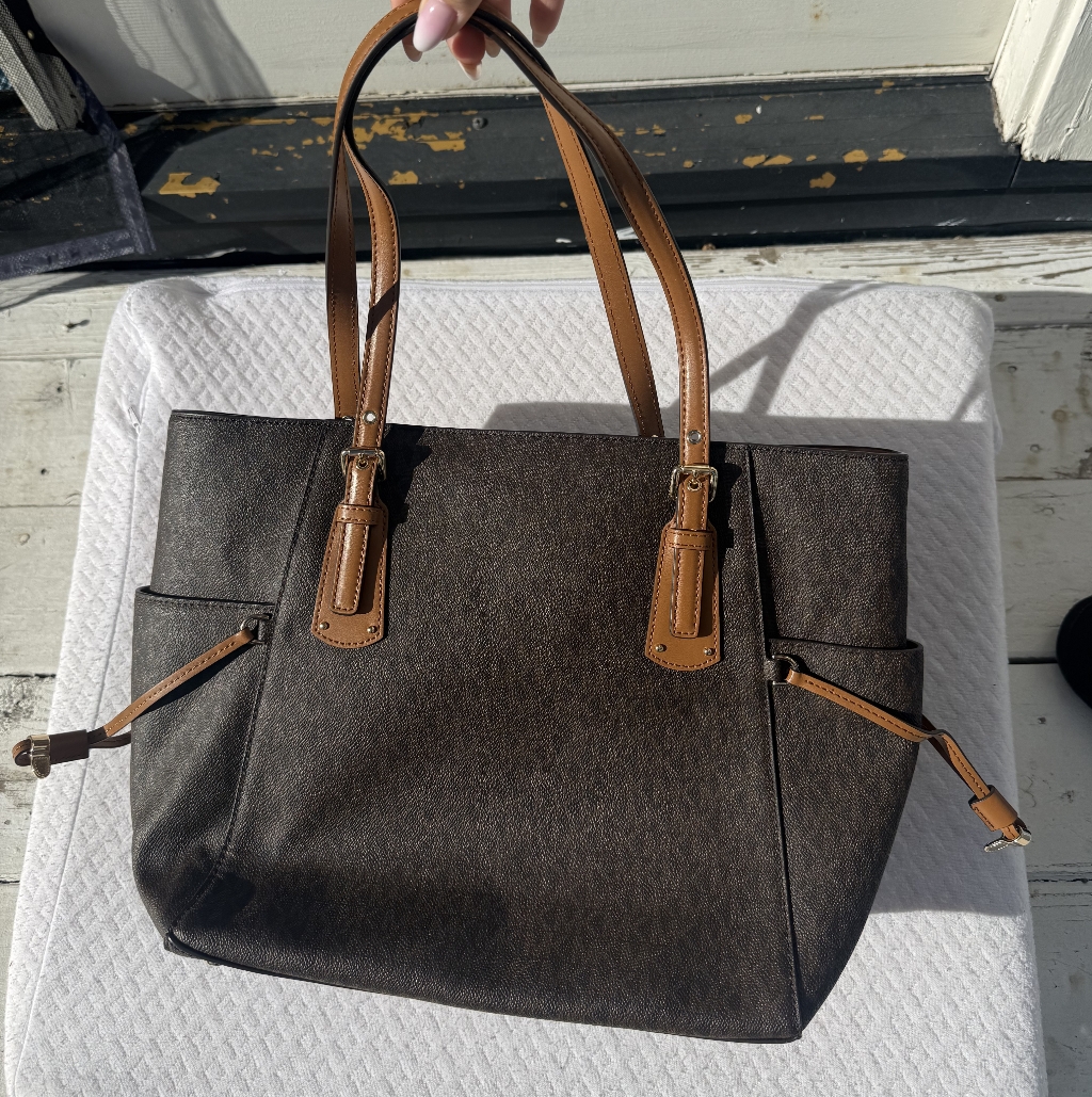 Michael Kors Brown And Tan Tote Bag